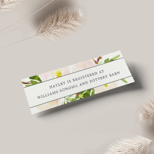 Spring Blush Registry Insert Cards Litet Visitkort