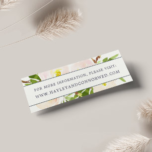 Spring Blush Wedding Website Cards Mini Litet Visitkort