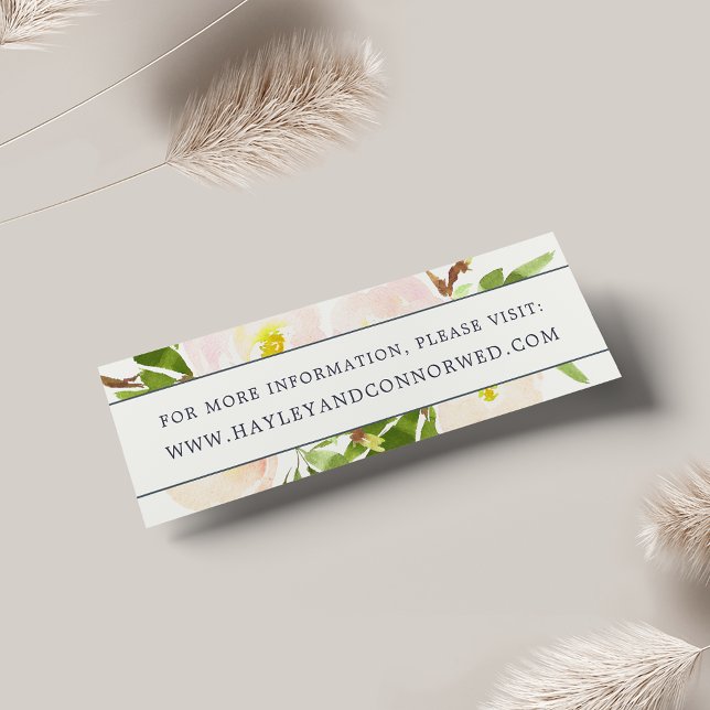 Spring Blush Wedding Website Cards | Mini Litet Visitkort (Skapare uppladdad)