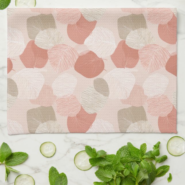 Spring Botanical Blush Sage Leaves Kitchen Towels Kökshandduk (Vikta)