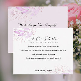 Spring Botanical Farmers Market Cake Care Tack Kort