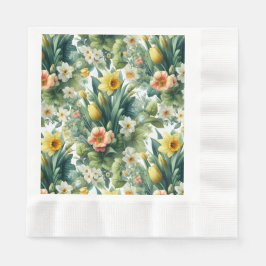Spring Botanical Floral Easter Napkins Pappersservett