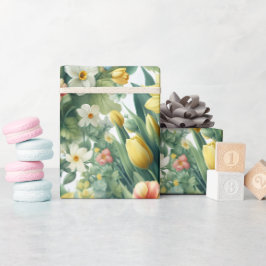 Spring Botanical Floral Wrapping Paper Presentpapper