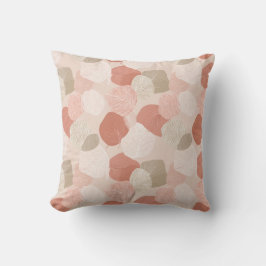 Spring Botanical Leaves in Blush Sage Throw Pillow Kudde