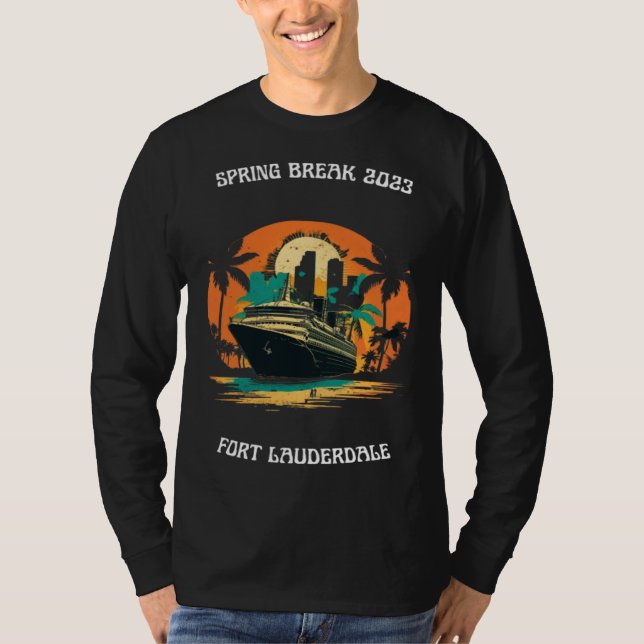 Spring Break 2023 Fort Lauderdale Florida Cruise T Shirt (Framsida)