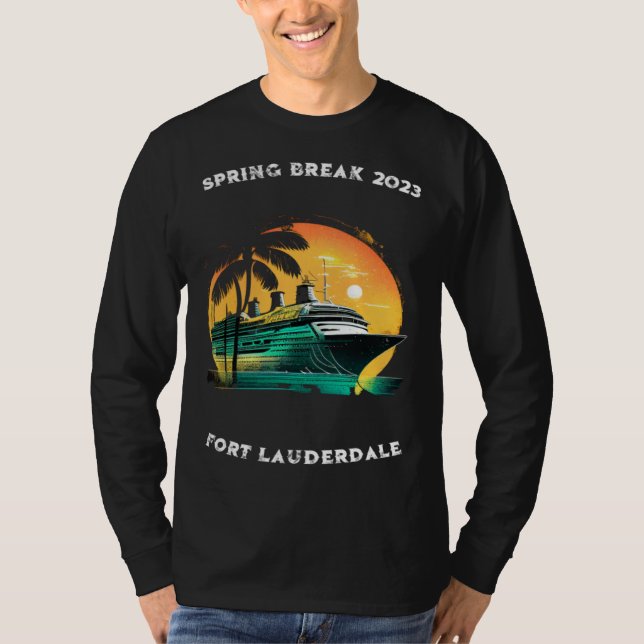 Spring Break Cruise Fort Lauderdale Florida 2023 T Shirt (Framsida)
