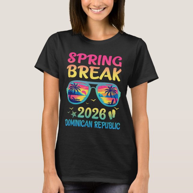 Spring Break Dominican Republic 2026 Vacation Trip T Shirt (Framsida)