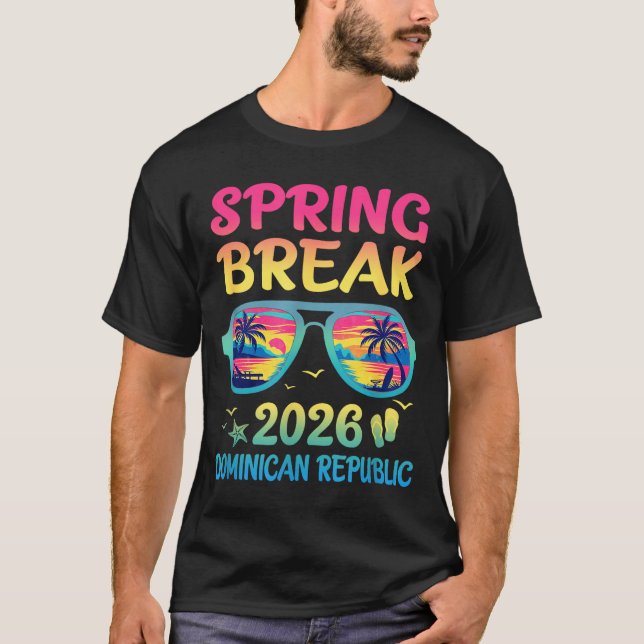 Spring Break Dominican Republic 2026 Vacation Trip T Shirt (Framsida)