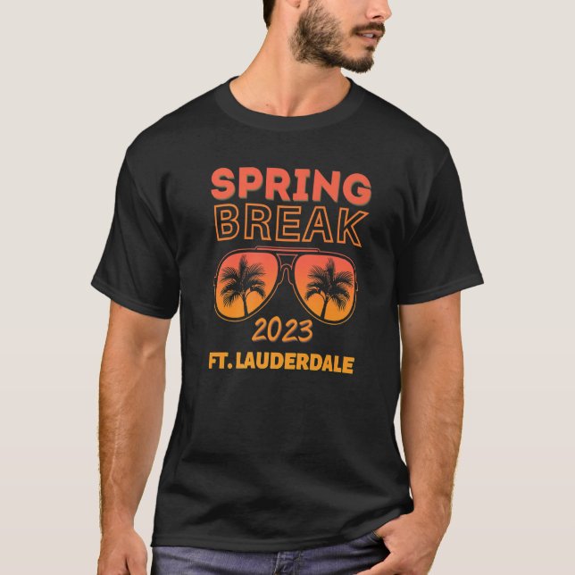 Spring Break Ft. Lauderdale 2023 Beach Vacay Party T Shirt (Framsida)