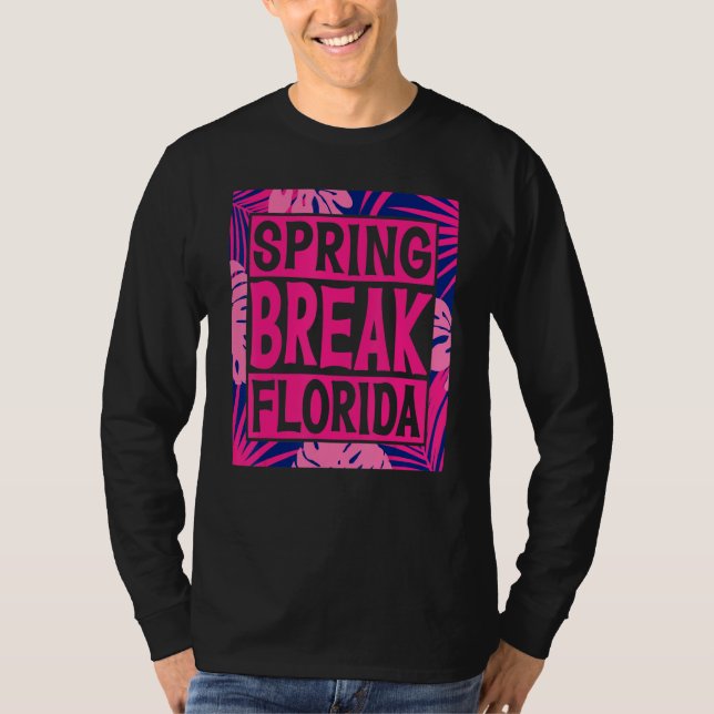 Spring Break Senior Class Student School Trip Flor T Shirt (Framsida)