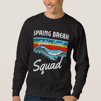 Spring Break Squad 2023 Solnedgångsvåg på stranden Lång Ärmad Tröja