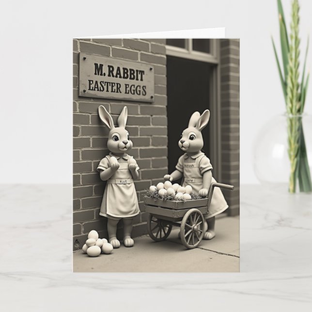 Spring Bunnies Delivery Card Kort (Framsida)