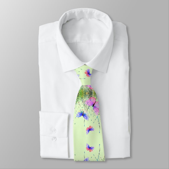 Spring Butterflies Neck Tie Slips (Bunden)