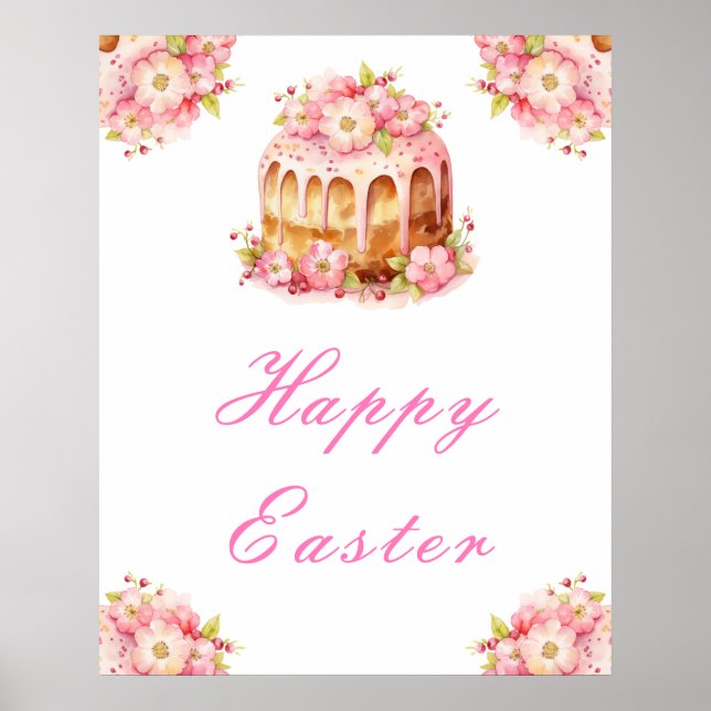Spring Cake Easter Brunch Poster (Framsidan)
