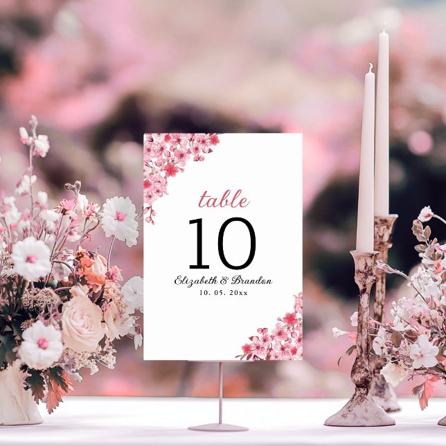Spring Cherry Wedding – Sakura Flower  Bordsnummer (Skapare uppladdad)