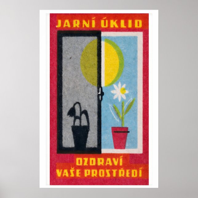 Spring Clean Your House - Matchbox Print - Czech Poster (Framsidan)