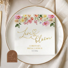 Spring Colorful Floral Bridal Shower Pappersservett