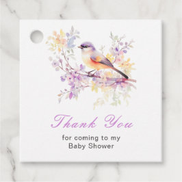 Spring Cute Bird Baby Shower Gåvor Etiketter