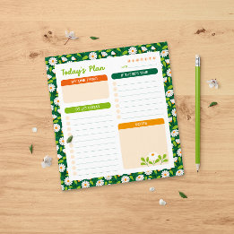 Spring Daisies and Vine Daily Planner Anteckningsblock