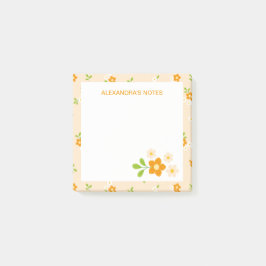 Spring Daisies Floral Bouquets Personalised Post-it Block