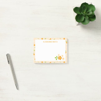 Spring Daisies Floral Bouquets Personalised Post-it Block