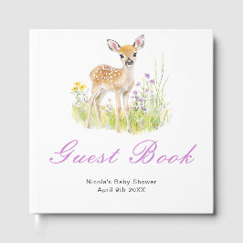 Spring Deer Baby Shower Guest Book Gästböcker
