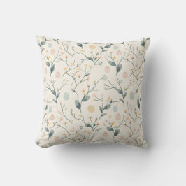 Spring Easter Botanical Throw Pillow Kudde