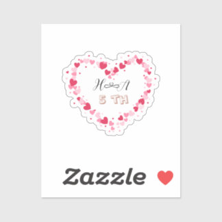 Spring Floral Anniversary | Elegant Modern Wedding Klistermärken