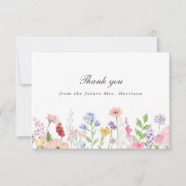 Spring Floral Border Bridal Shower Tack Kort