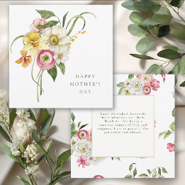 Spring Floral Bouquet Mother's Day Invitation Inbjudningar