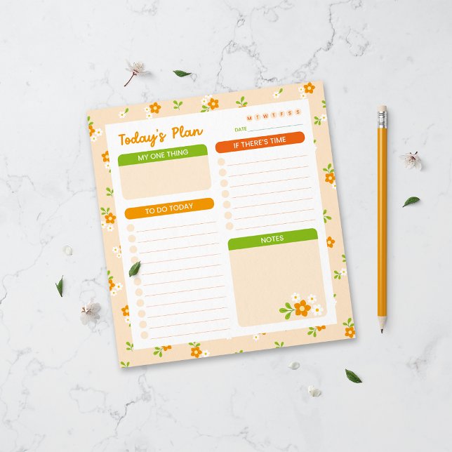 Spring Floral Bouquets Daily Planner Anteckningsblock (Skapare uppladdad)