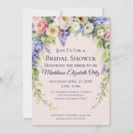 Spring Floral Bridal Shower Inbjudningar