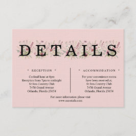 Spring Floral Details Enclosure Card Tilläggskort