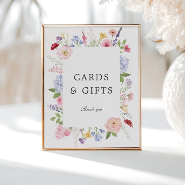 Spring Floral Frame Cards & Gifts Poster (Skapare uppladdad)
