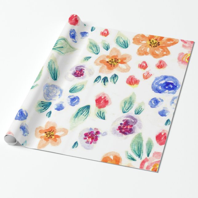 Spring Floral I - wrapping paper Presentpapper (Utrullad)