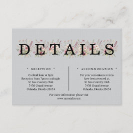 Spring Floral light grey Details Enclosure Card Tilläggskort