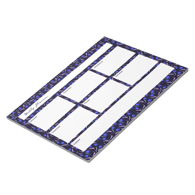 Spring Floral Pattern Anteckningsblock (Vinklad)