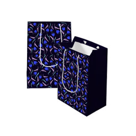Spring Floral Pattern Dark Blue