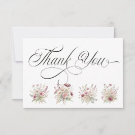 Spring Floral Thank You Card Tack Kort