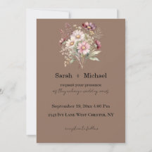 Spring Floral Wedding Invitation