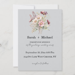 Spring Floral Wedding Invitation Inbjudningar