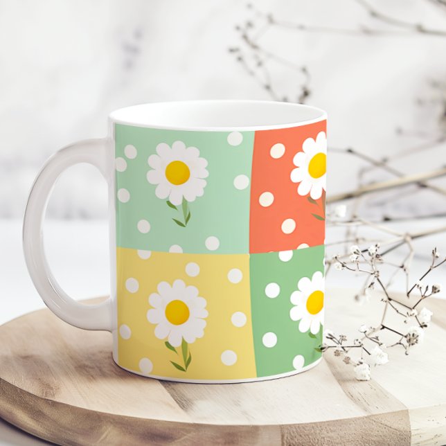 Spring Flower Pastel Cute Fun  Kaffemugg (Skapare uppladdad)