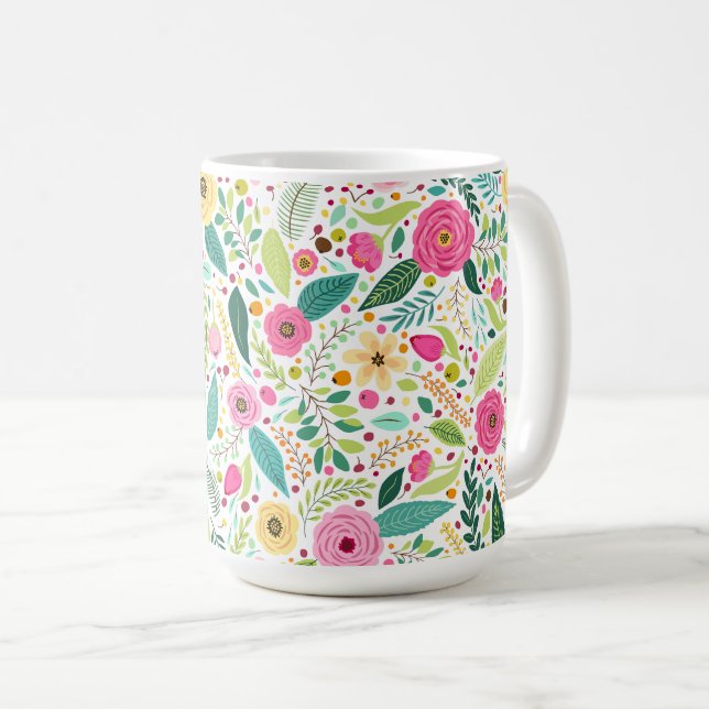 Spring flowers coffee cup kaffemugg (Framsida höger)