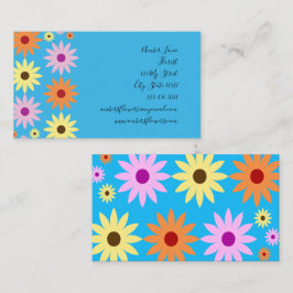 Spring Flowers Theme Visitkort