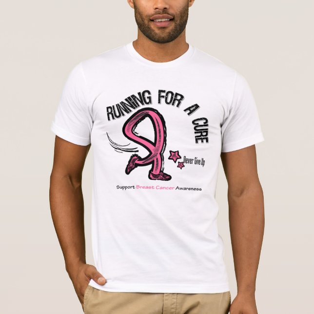 Spring för en botbröstcancer t shirt (Framsida)
