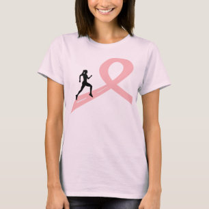 Spring för en orsaka - kvinna i rosa T-tröja T Shirt