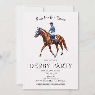 Spring för Rosorna Kentucky Derby Festinladan Inbjudningar