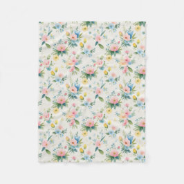 spring garden pastel florals fleecefilt