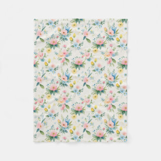 spring garden pastel florals fleecefilt