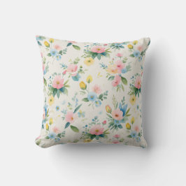 spring garden pastel florals kudde